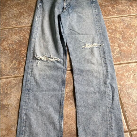 Agolde Light Blue Denim Jeans 90s - Picture 2 of 6